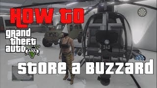 quotGTA 5 Onlinequot How to Store a Buzzard  Easy Tutorial  Deutsch  Helicopter [upl. by Winzler6]