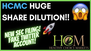 HCMC STOCK BREAKING NEWS  Share Dilution and SEC Filing  Healthier Choices Management Corp Stock [upl. by Egreog]