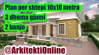 Projekt per Shtepi 10x10 metra  Arkitekti Online [upl. by Demeter]