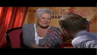 Judi Dench Tom Wilkinson and Penelope Wilton Interview for THE BEST EXOTIC MARIGOLD HOTEL [upl. by Elylrac]