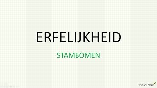 Erfelijkheid  stambomen [upl. by Colet]