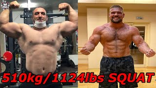 𝐒𝐓𝐑𝐄𝐍𝐆𝐓𝐇 𝐌𝐎𝐍𝐒𝐓𝐄𝐑  510kg1124lbs SQUAT [upl. by Ayotahc741]