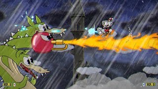 CUPHEAD Coop Boss Fight 9  Grim Matchstick NO DAMAGE [upl. by Smart941]