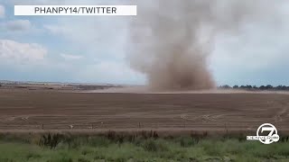 Landspout tornado spotted near Buckley Air Force Base [upl. by Kcor]