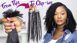 😱SHE CHANGED THE GAME AGAIN DIY 280 kinky curly CLIPINS with Straight Kanekalon hair [upl. by Cyprio]