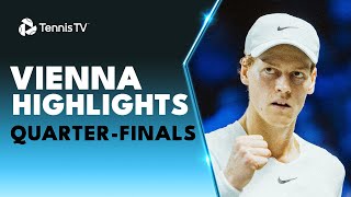 Medvedev vs Khachanov Sinner Rublev amp Tiafoe Feature  Vienna 2023 Highlights QuarterFinals [upl. by Doy]