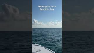 Waterspout on a Beautiful Day waterspout tornado fishing boat saltlife ocean trendingshorts [upl. by Nhguavahs]