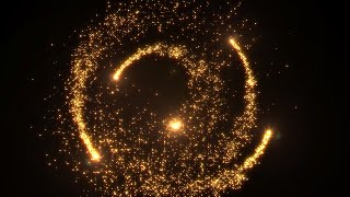 Golden particles on a swirling motion  No Copyright background [upl. by Marela]