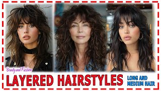 35 Inspiring💕 Layered Hairstyles for Medium to Long Hair 2024CascadeShaggy [upl. by Nele]