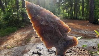 Flintknapping Heat Treated Texas chert [upl. by Cort]