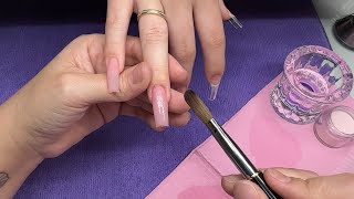 Acrylic Nails  Wedding Nail Design  Giveaway [upl. by Rovit]