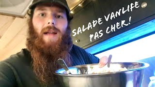 Recette Vanlife Salade riz thon tomate maïs vanlife nomade recette [upl. by Elinad]