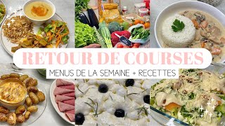 🛒 RETOUR DE COURSES • MENUS DE LA SEMAINE  RECETTES 🍴 [upl. by Yadsnil210]