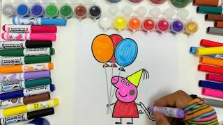 Peppa Pig italiano disegni da colorare  Coloring Peppa pig [upl. by Nohcim703]