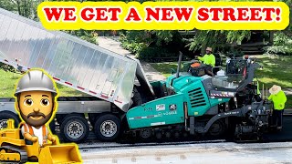 👷‍♂️🚧🚜 New Street Road Paver Dump Trucks Steamrollers [upl. by Kirkpatrick]