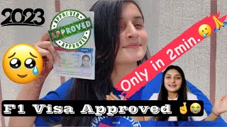 America Study Visa in 2minutes🇺🇸 My Full experience Interview QuestionUnexpected Moment❤️🙏 [upl. by Lorita138]