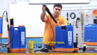 Jacto HD  How to do the maintenance of your knapsack sprayer [upl. by Lezlie]