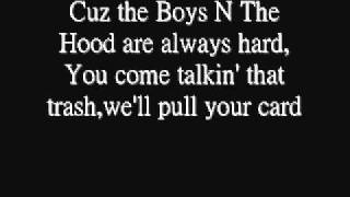 Boyz N The Hood  Eazy E  Lyrics [upl. by Dutch]