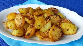 EASY ROAST POTATO How To Make Roasted Potatoes With Crispy Onion Recipe Video [upl. by Idac]