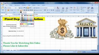 8How to calculate Fixed Deposit Maturity in Excel  calculate FD in Excel [upl. by Adnihc]