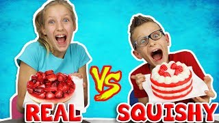 SQUISHY FOOD vs REAL FOOD Challenge [upl. by Digdirb]