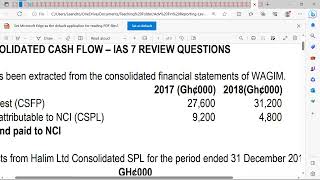 Consolidated Statement of Cash Flow Tutorial Q1 and Q2 [upl. by Courtney]