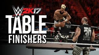 WWE 2K17 ALL TABLE FINISHERS  WWE2K17 [upl. by Nagy]