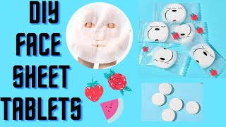 How to make mask sheet tabletsHow to make compressed mask sheetDiy mask sheet [upl. by Esserac]