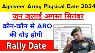 Agniveer Army Rally Date 2024  Agniveer Army Physical Date 2024 [upl. by Ballou]