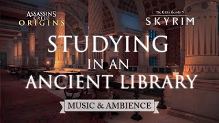 Studying in an Ancient Library  Quiet Ambience from the Library of Alexandria  Skyrim OST [upl. by Lieberman]