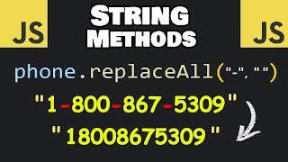 Useful JavaScript STRING METHODS 🧵 [upl. by Elvia584]