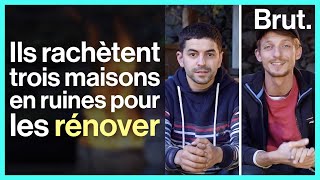 Ils rachètent trois maisons en ruines pour les rénover [upl. by Euqinad]