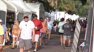 Shrimp Festival attendees happy to celebrate art music and food in Fernandina Beach [upl. by Upton884]