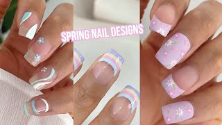 TRENDY SPRING NAIL IDEAS  spring nail art compilation using gel nail polish at home 2023 [upl. by Seafowl]