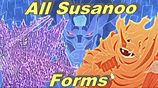 All Susanoo Forms  ItachiSasukeMadaraKakashiShisui amp Indra [upl. by Aleicarg]