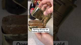 Opening 50 year old Fallout Shelter Food Packet [upl. by Diad]