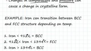 Allotropy Polymorphism  Engineering Materials [upl. by Coppins560]