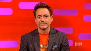 Robert Downey Jr Baby Name Ideas from Stephen Fry  The Graham Norton Show on BBC America [upl. by Ahseim595]