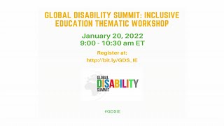 GDSIE Global Disability Summit Inclusive Education Thematic Workshop [upl. by Yeuh]