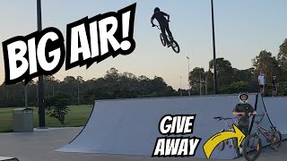 Caiden Gives Away Supercheap Auto BMX Bike And Rides Two Parks [upl. by Nerraj]