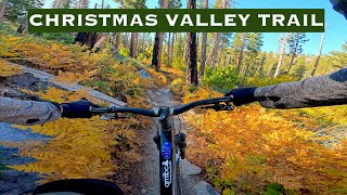 Mountain Biking the Beautiful Christmas Valley Trail in Fall in TAHOE [upl. by Kafka582]