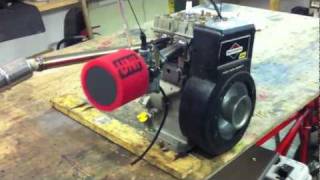 Briggs amp Stratton 5HP Mini Drag Bike Engine Start Up [upl. by Otrebmuh]