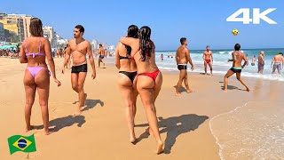 🇧🇷 Walking tour on LEBLON BEACH 4K  Brazil Beach Walk [upl. by Girard]