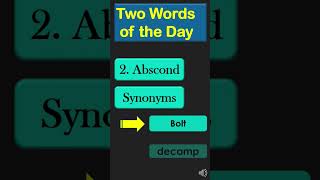 English Vocabulary Abscond meaning [upl. by Lennaj]