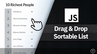 JavaScript Drag amp Drop Sortable List Project [upl. by Arraet404]