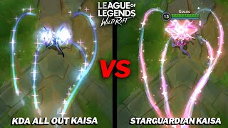 Kaisa Starguardian VS KDA ALL OUT Skin Comparison Wild Rift [upl. by Ferullo]