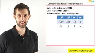 Umrechnung Hexadezimal in Dezimal umrechnen  Mathematik [upl. by Yelhak]