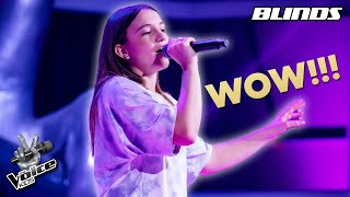 PNK  What About Us Hannah  Blind Auditions  The Voice Kids 2022 [upl. by Mcquoid]