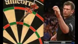 Two 9 Dart Finishes  Phil Taylor  2010 Premier League [upl. by Beitch512]