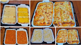 لازانيا لحم مفروم خضرة وصلصة بيشاميل بكل التفاصيل مثل المطاعم طريقة مبسطة للمبتدئين lasagnes [upl. by Eelynnhoj]